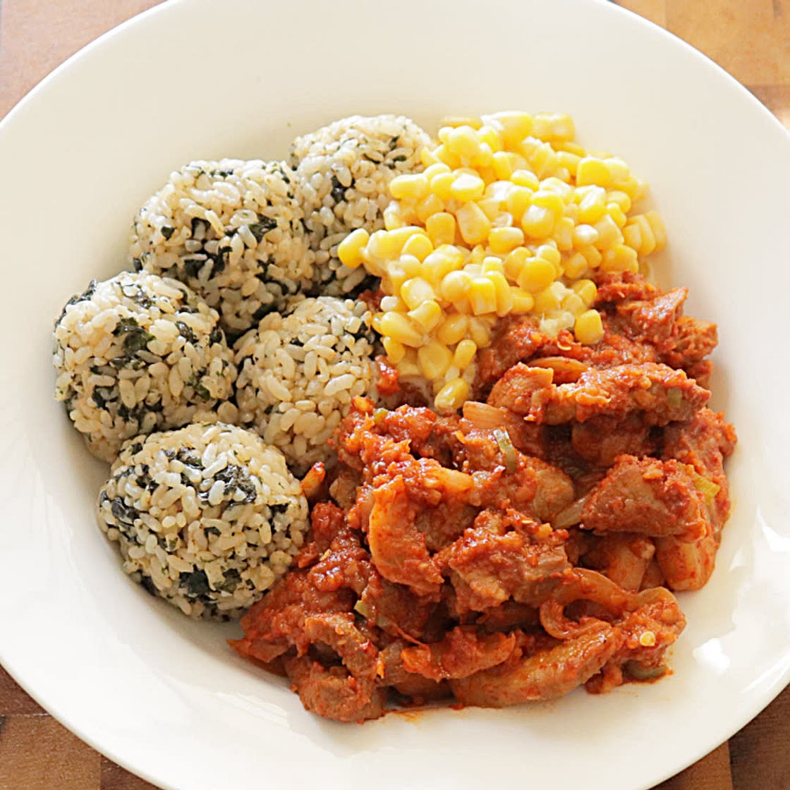 15분 매운갈비찜 콘마요 주먹밥