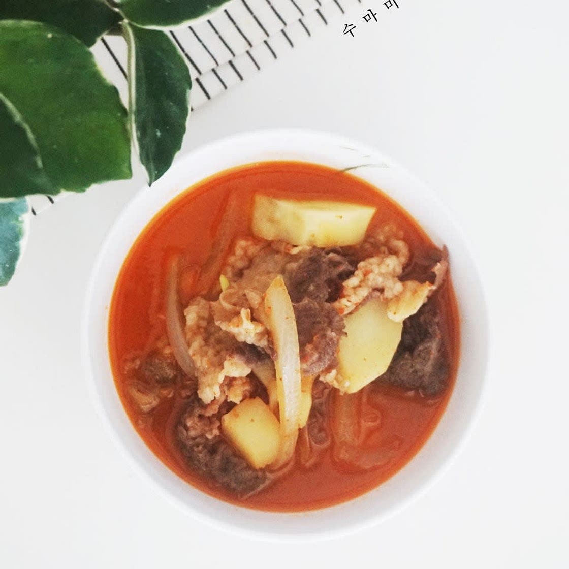 차돌박이감자찌개 레시피