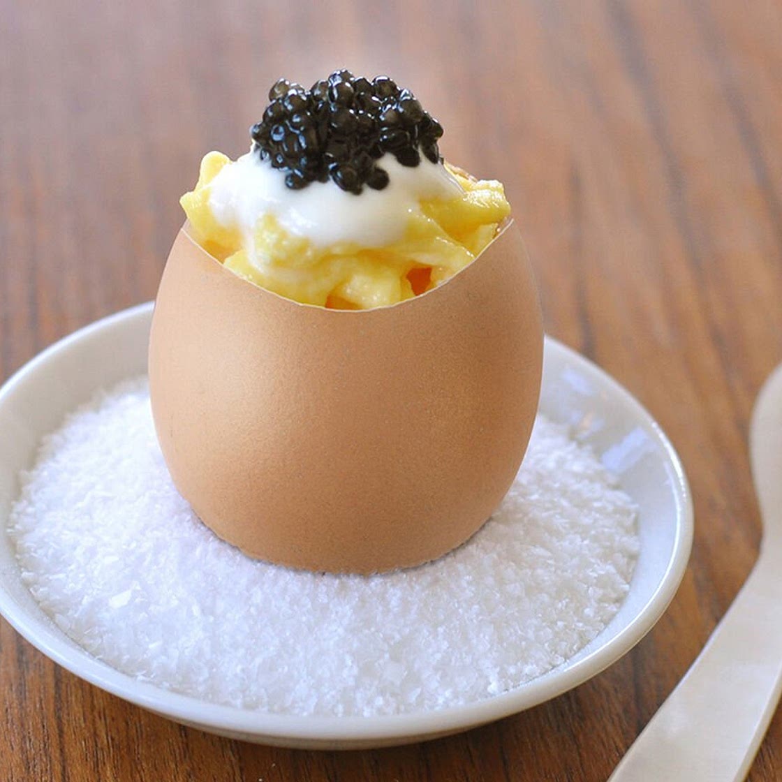 Caviar with Soft Scrambled Eggs Recipe | D'Artagnan