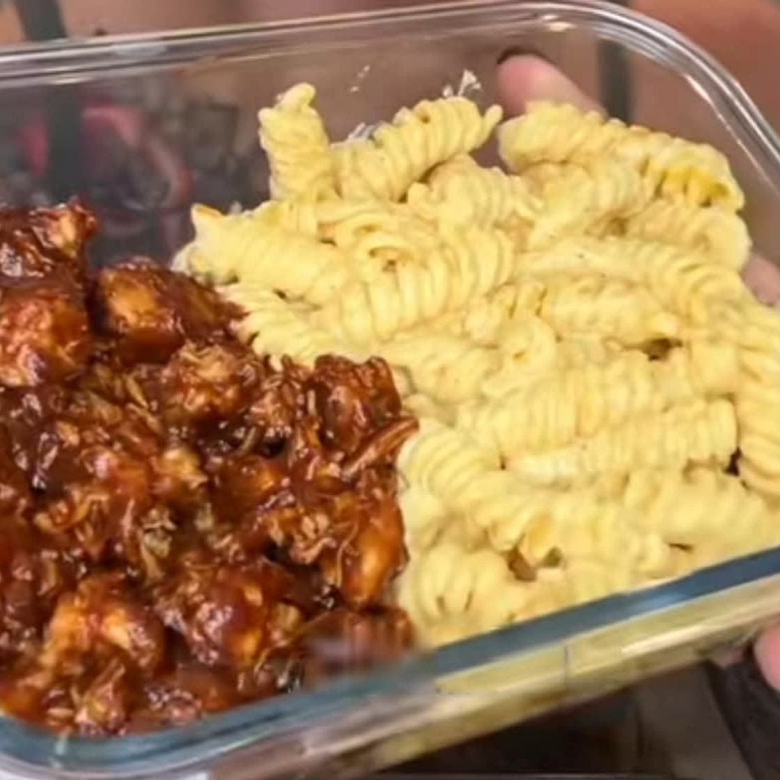 High Protein BBQ Mac and Cheese