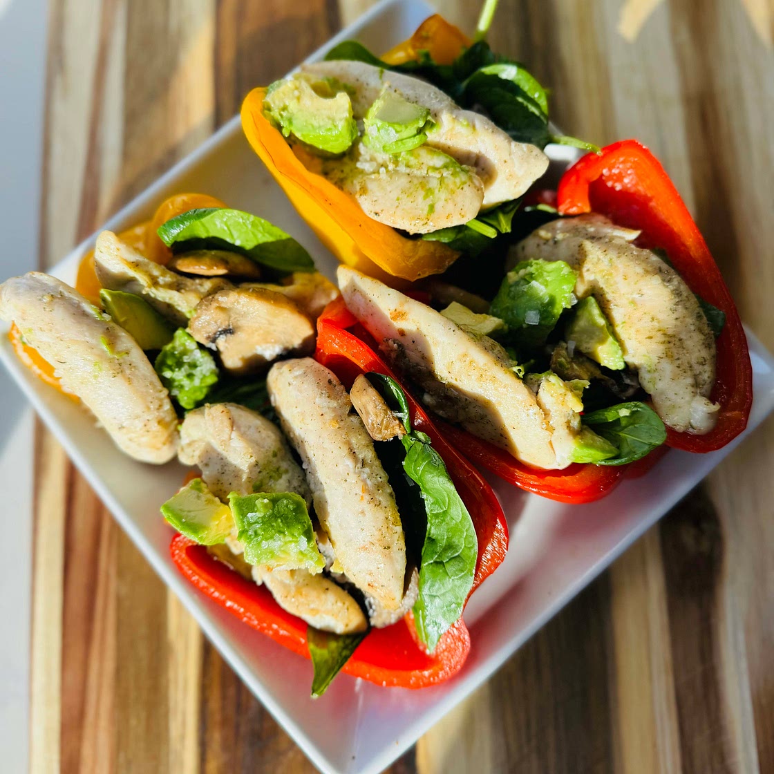 Ranch Chicken Bell Pepper Wraps