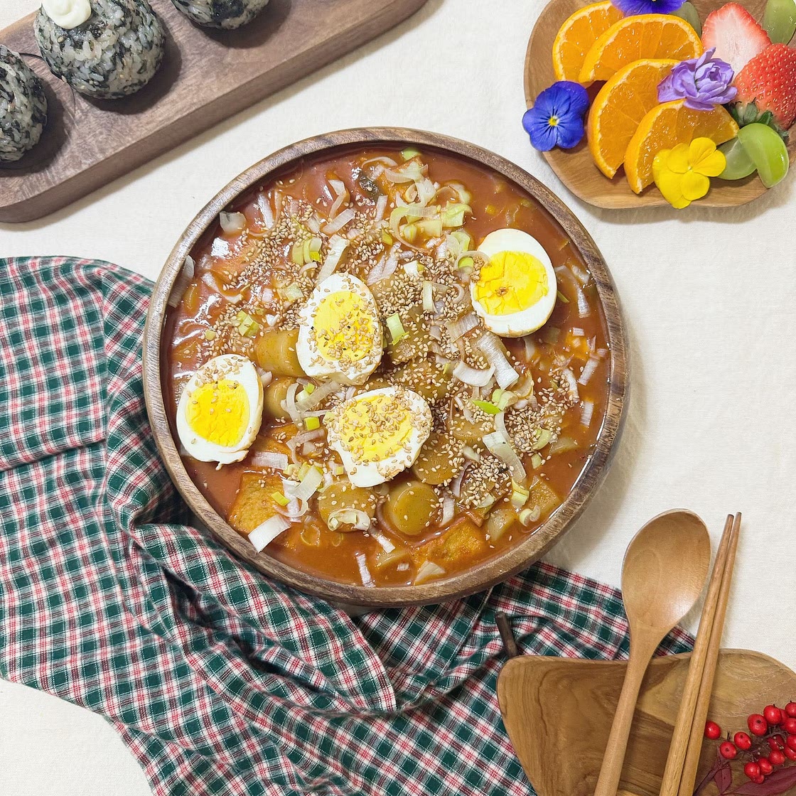 케찹떡볶이 & 명란김자반주먹밥