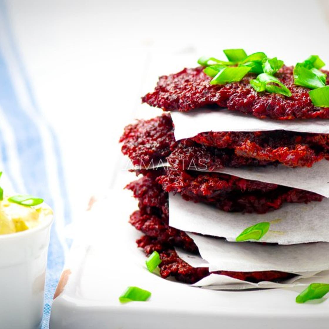 Quick beetroot pancakes