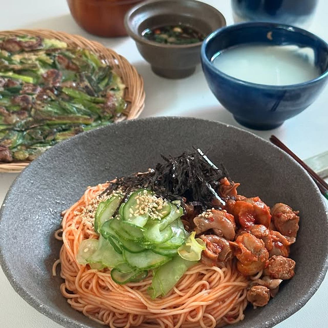 골뱅이비빔국수 골뱅이파전