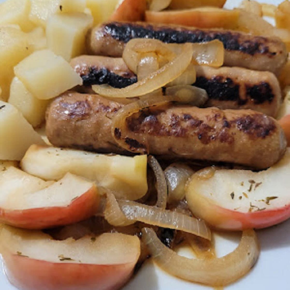 Sausages with Apples