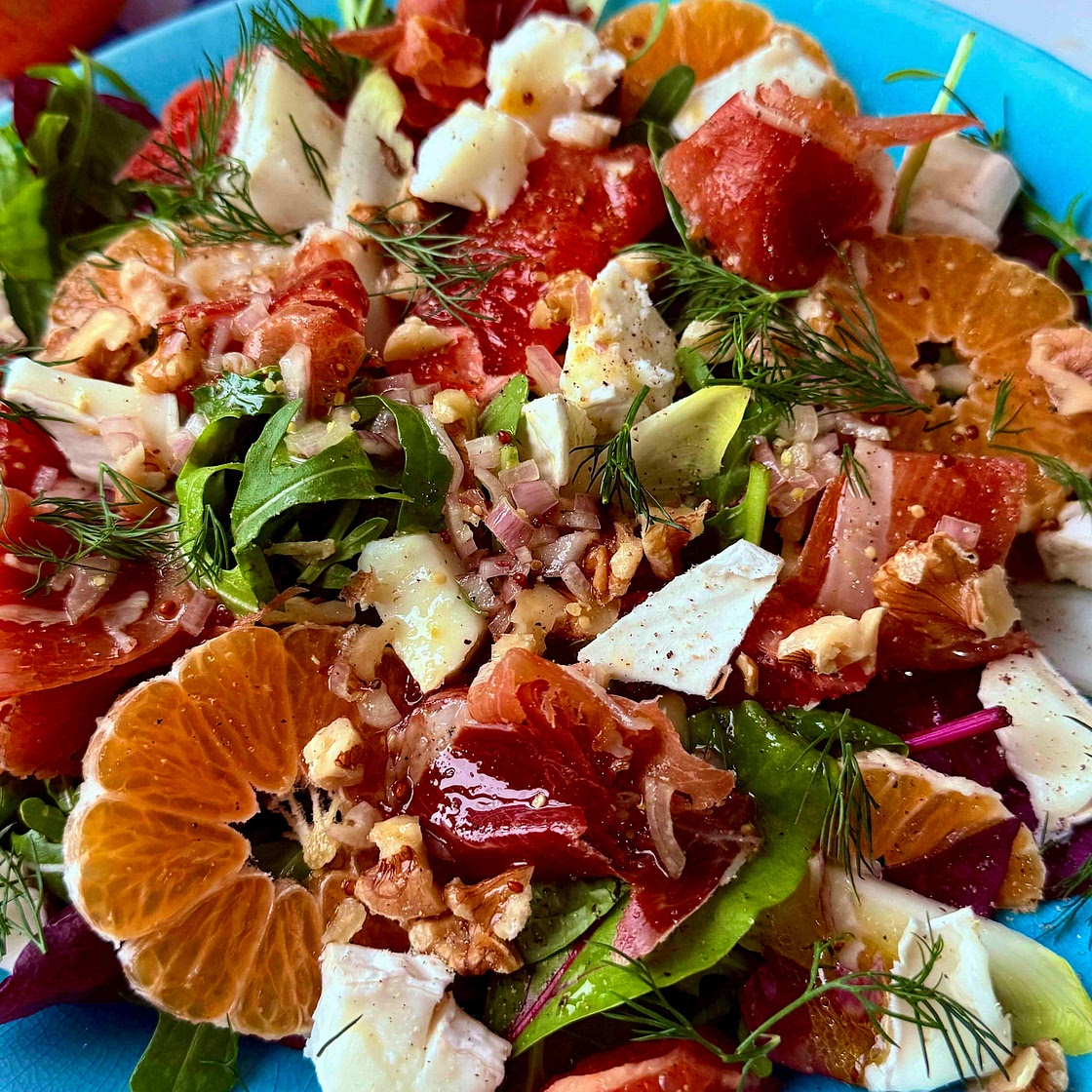 Winter Goats Cheese and Satsuma Salad 