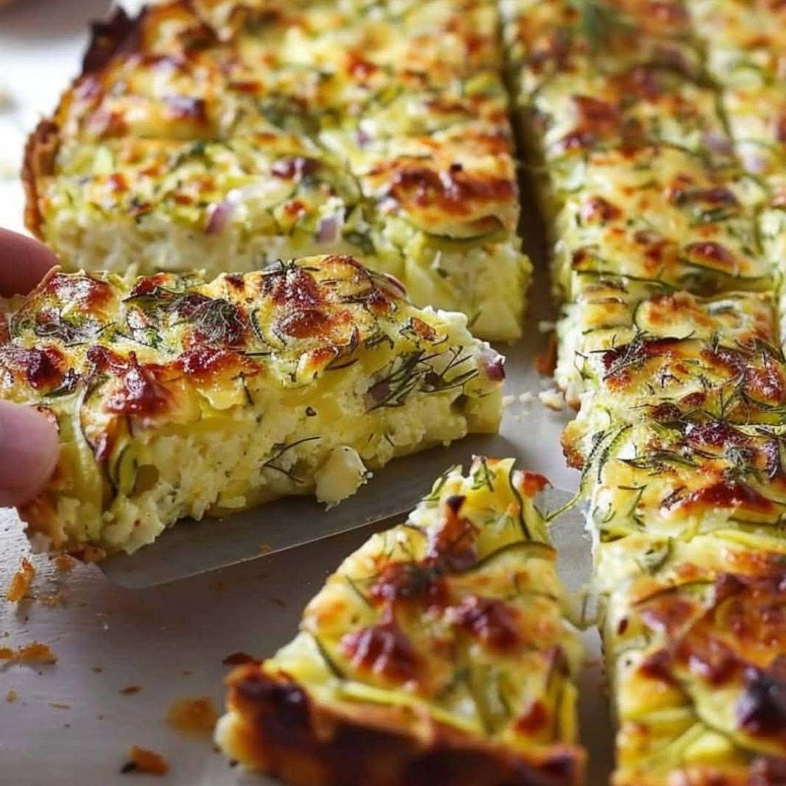 Healthy Greek zucchini pie