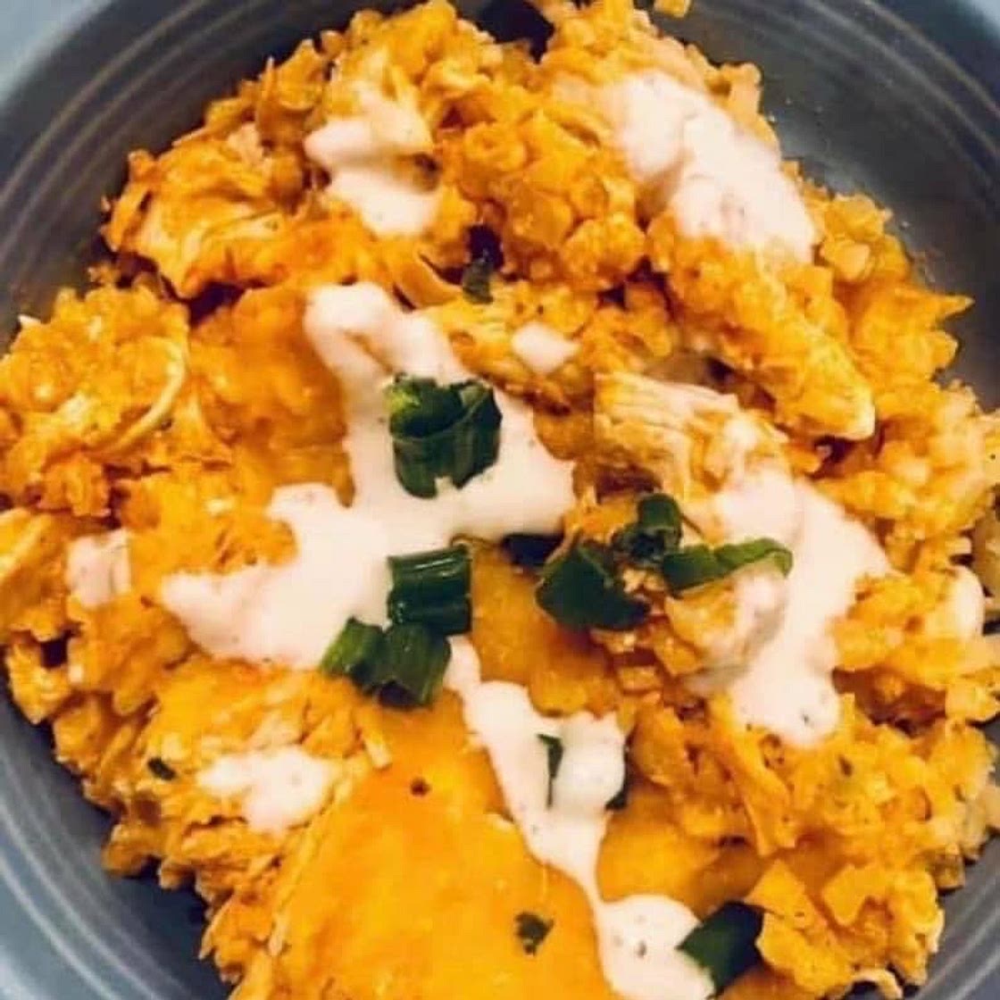 BUFFALO CHICKEN CASSEROLE 