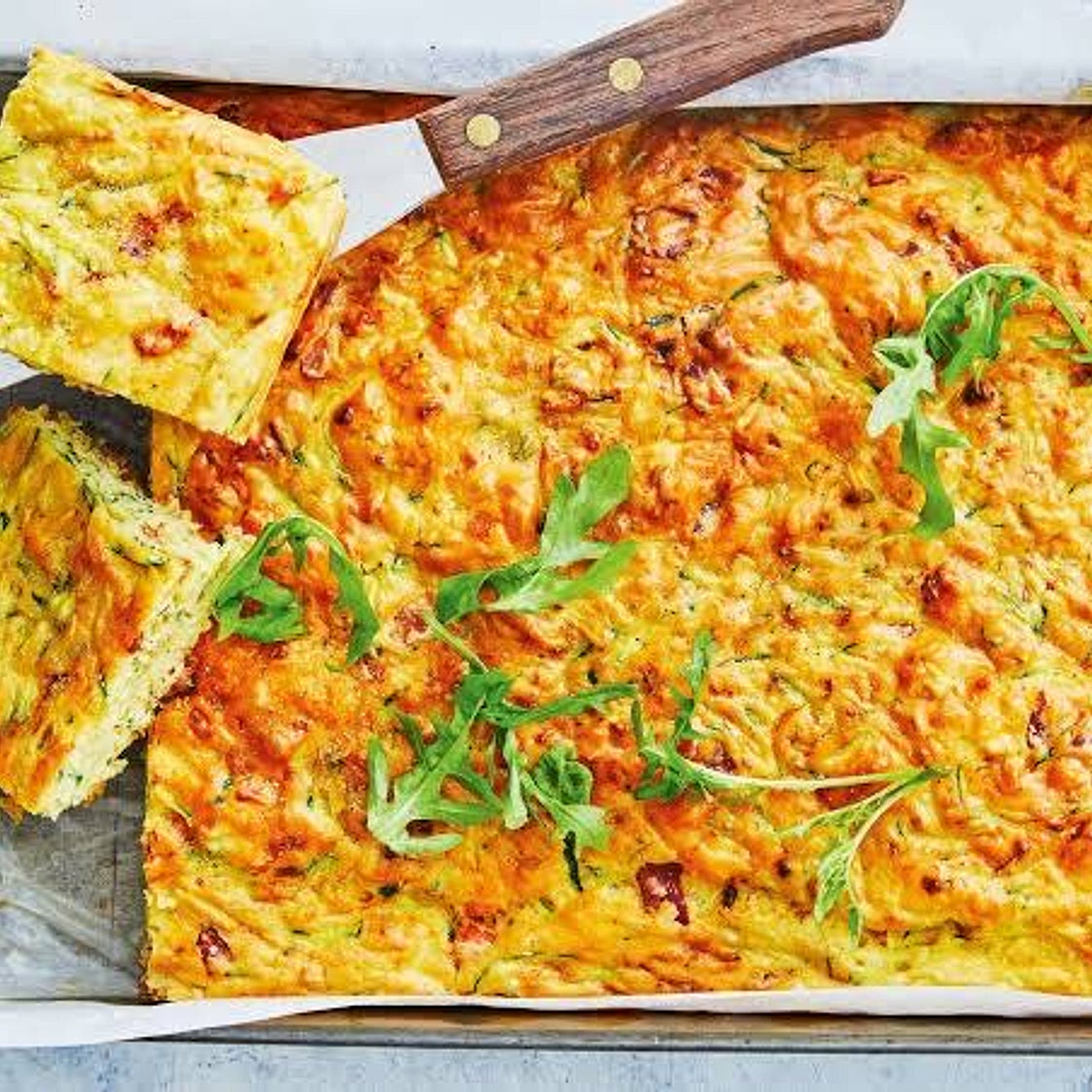 High Protein Zucchini Slice