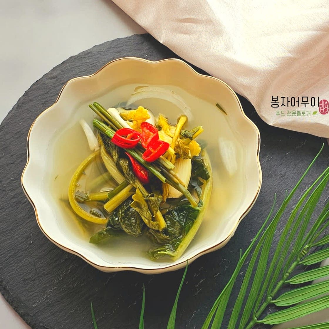 시원한 보리 열무김치 얼갈이 열무물김치