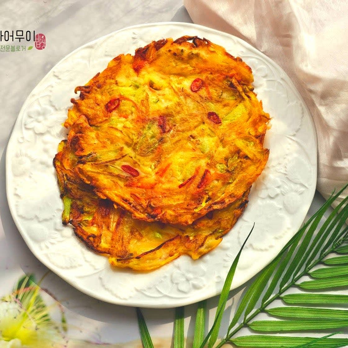 둥근 호박전