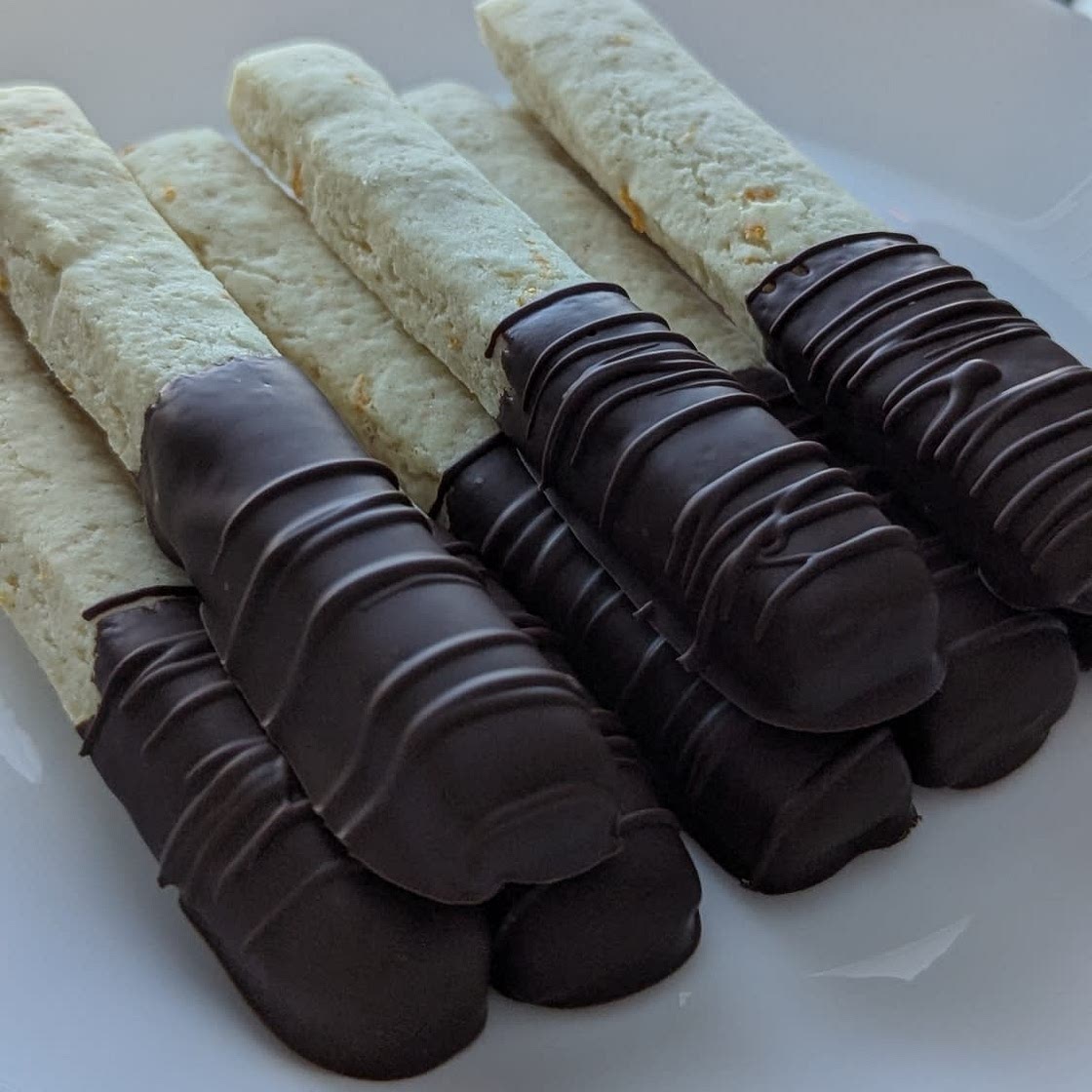 Orange Shortbread Cookie Sticks (Gluten Free)