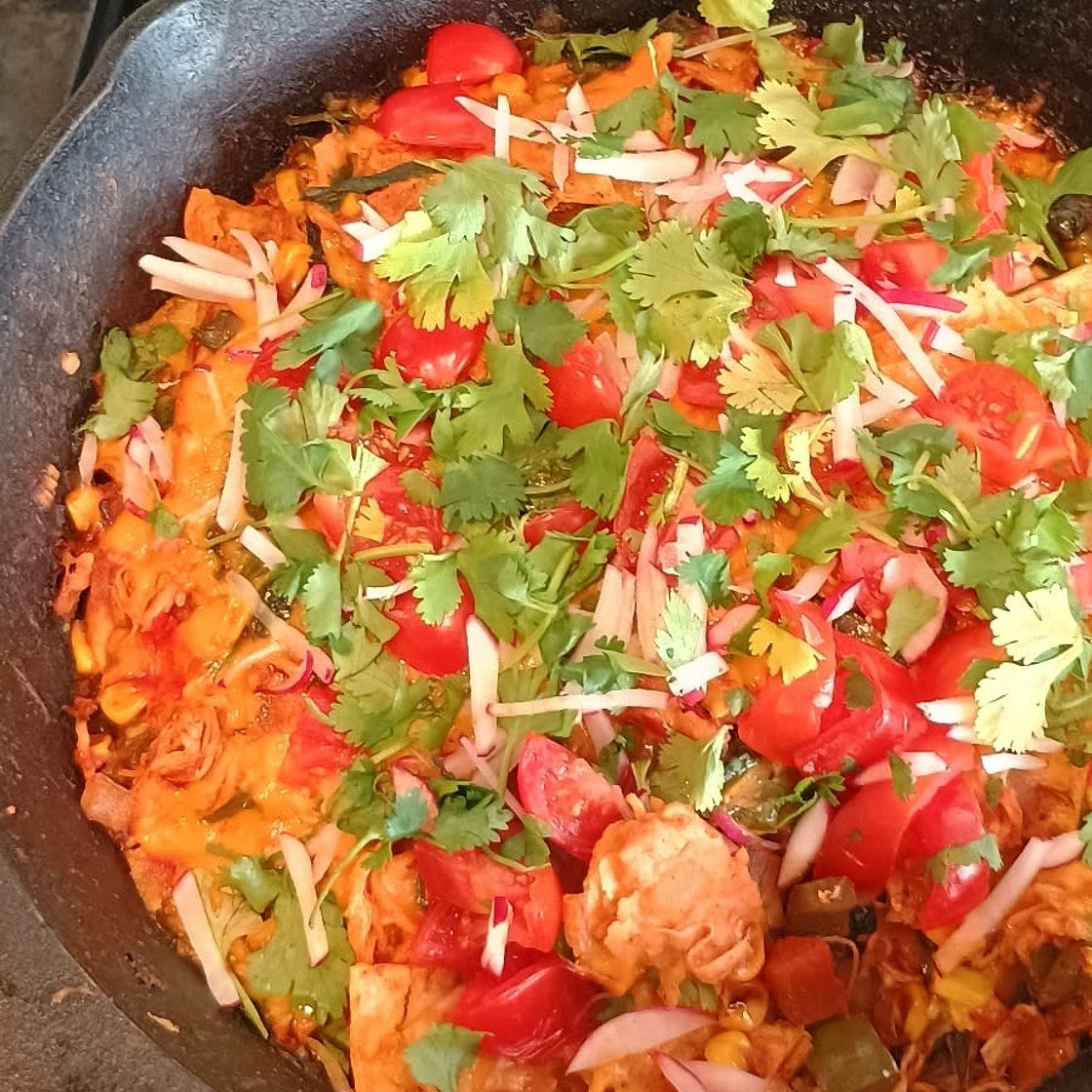 Chicken Enchilada Skillet Casserole