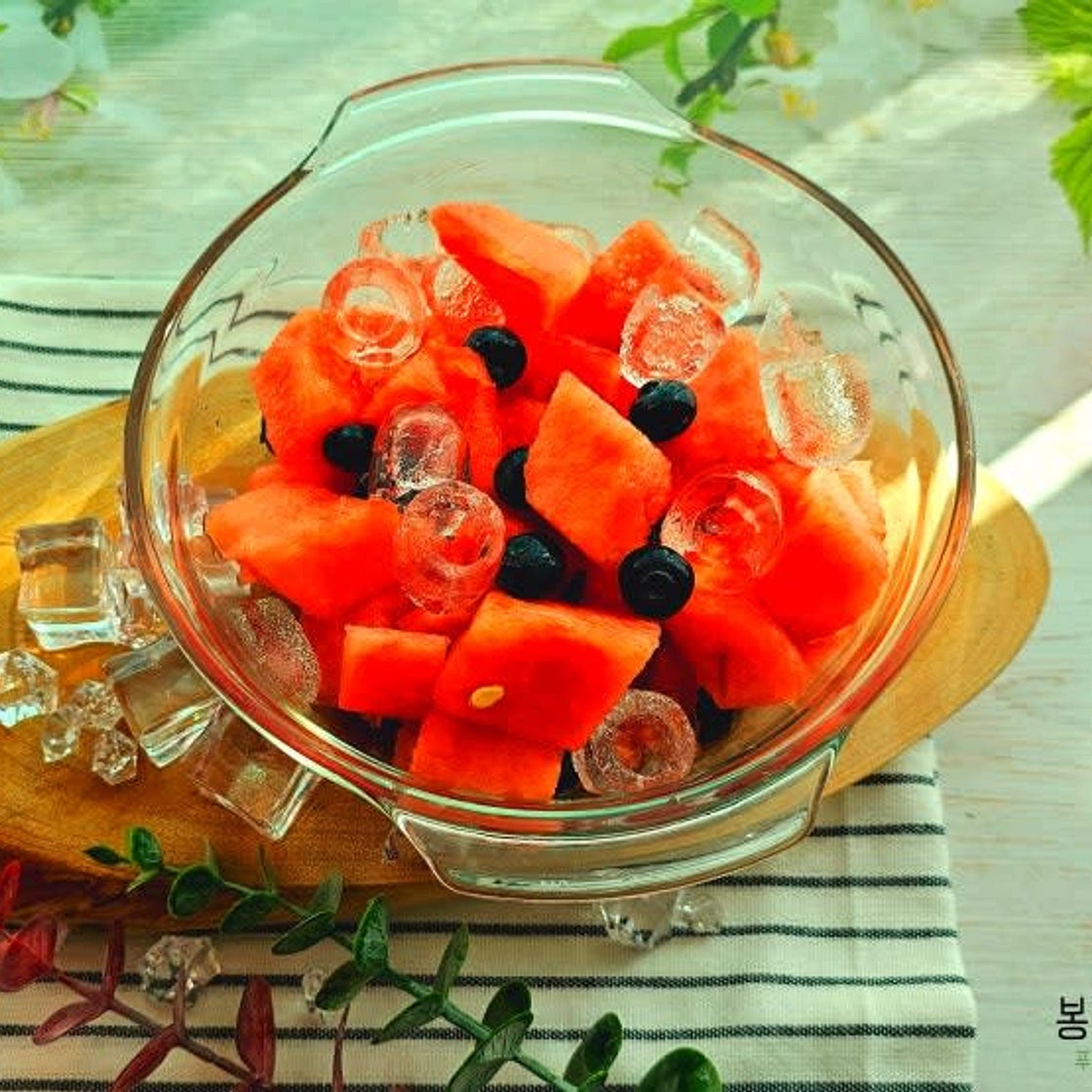 탄산 없는 수박화채