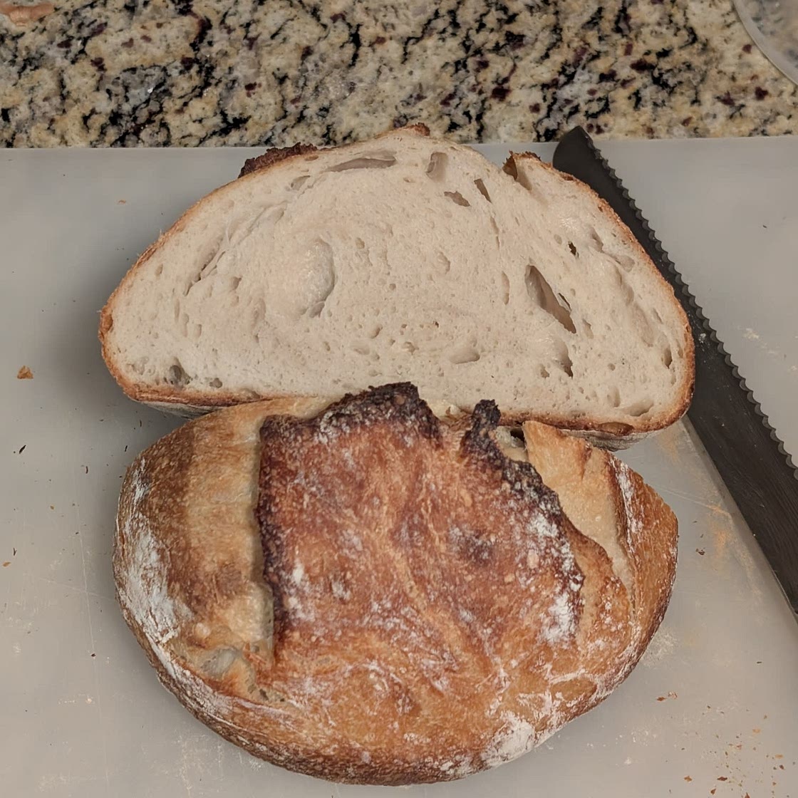 No-Knead Sourdough Bread