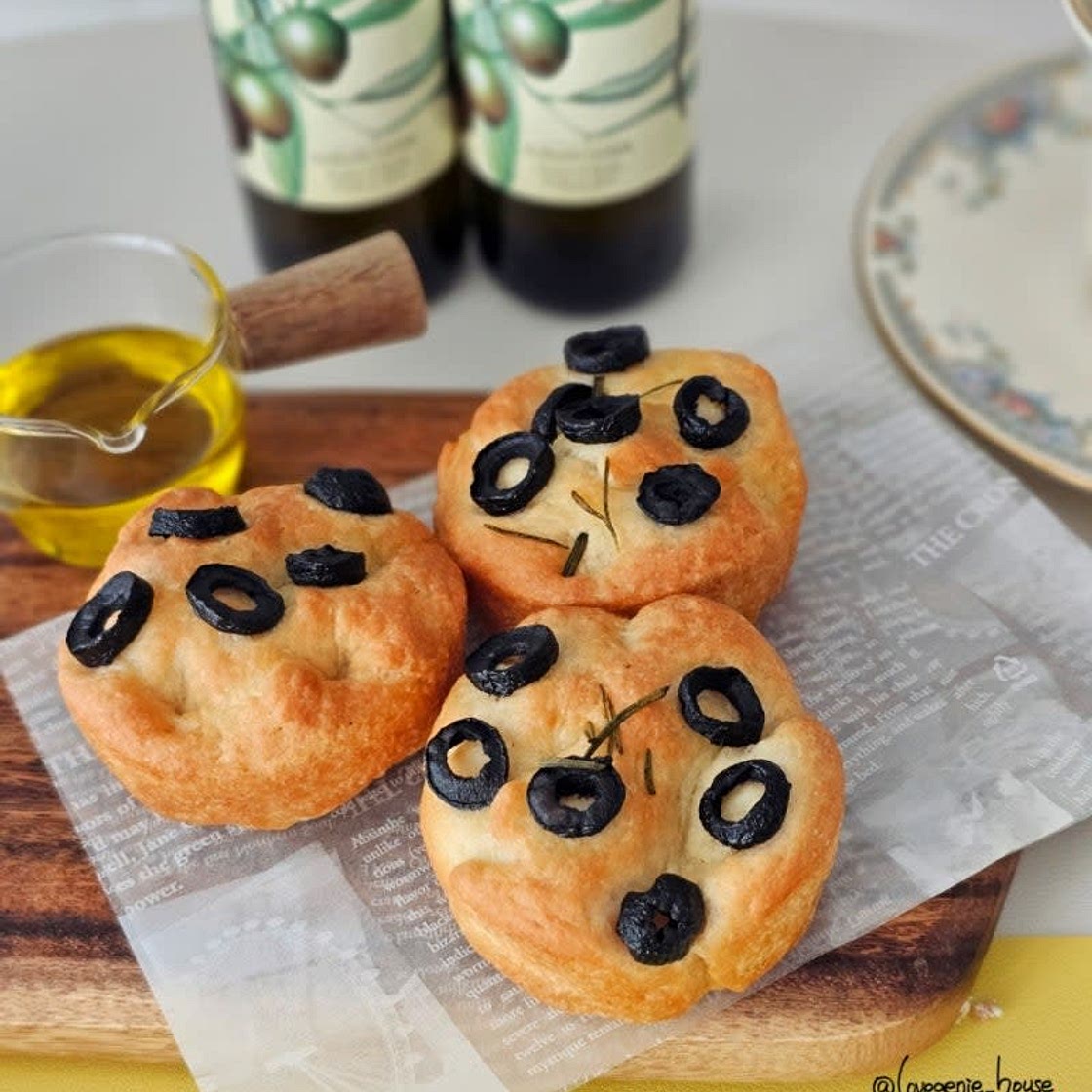 포카치아 만들기 강력 쌀가루 요리 식전 무반죽빵 베이킹 레시피