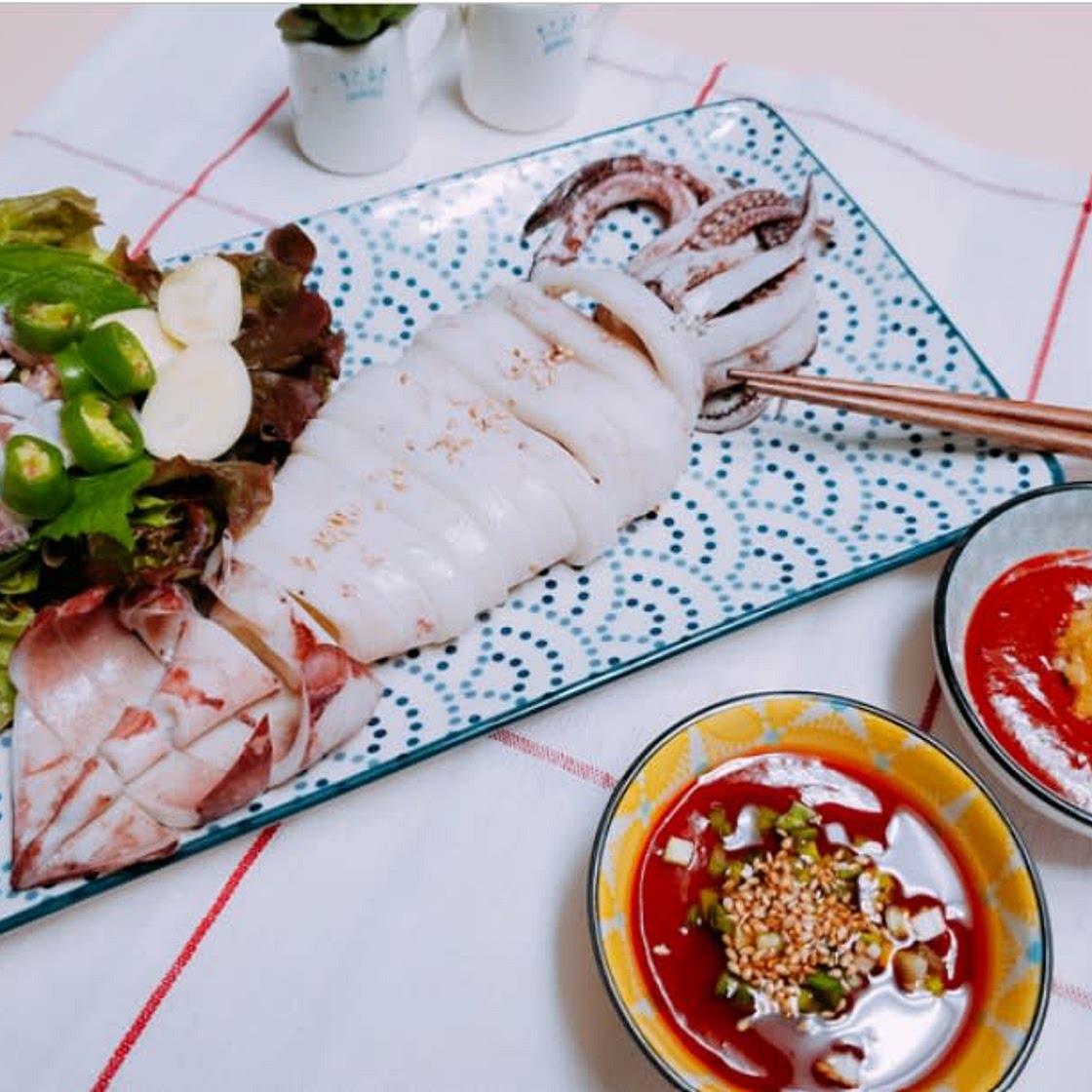 오징어 숙회 초고추장