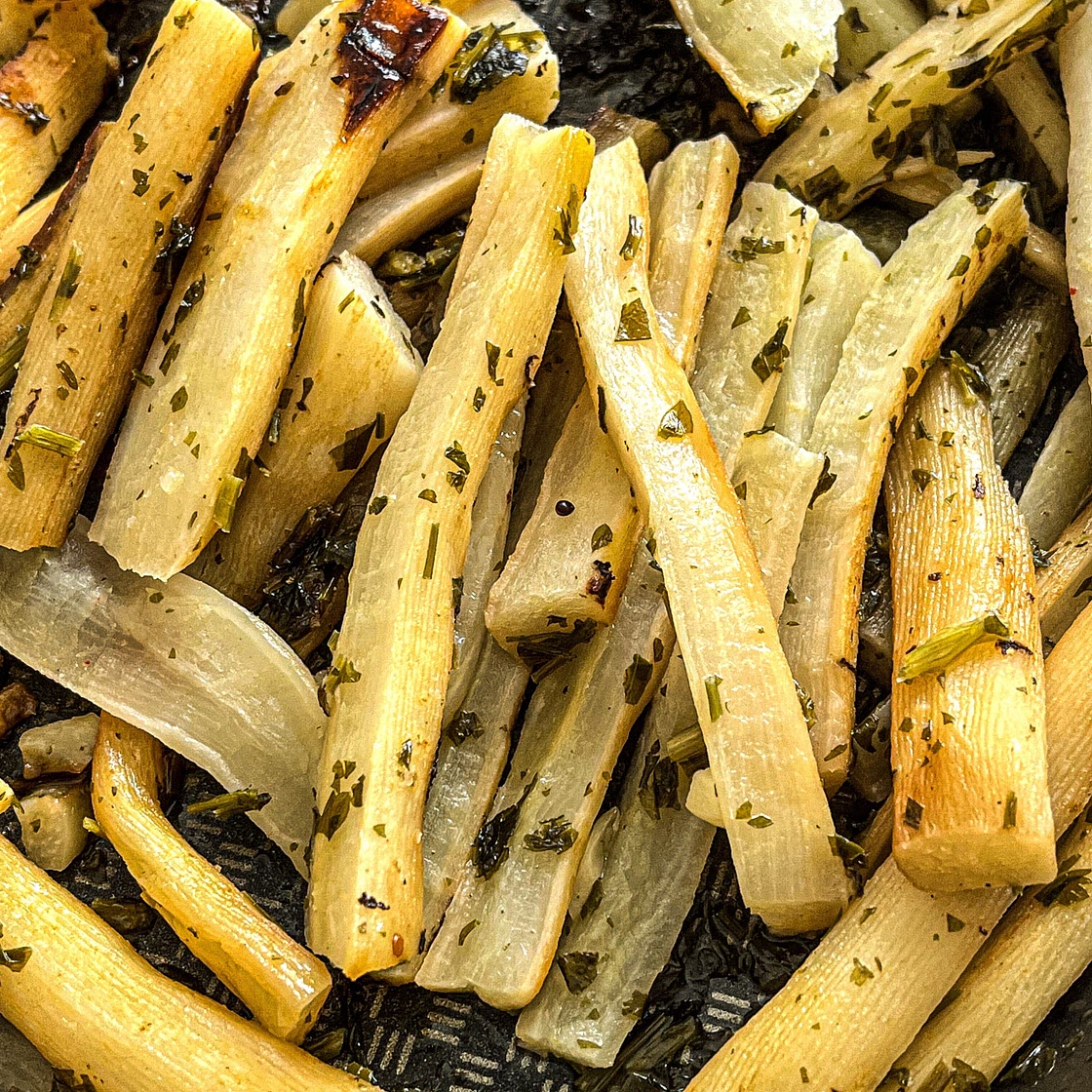 Buttery Black Salsify Root (pan roasted)