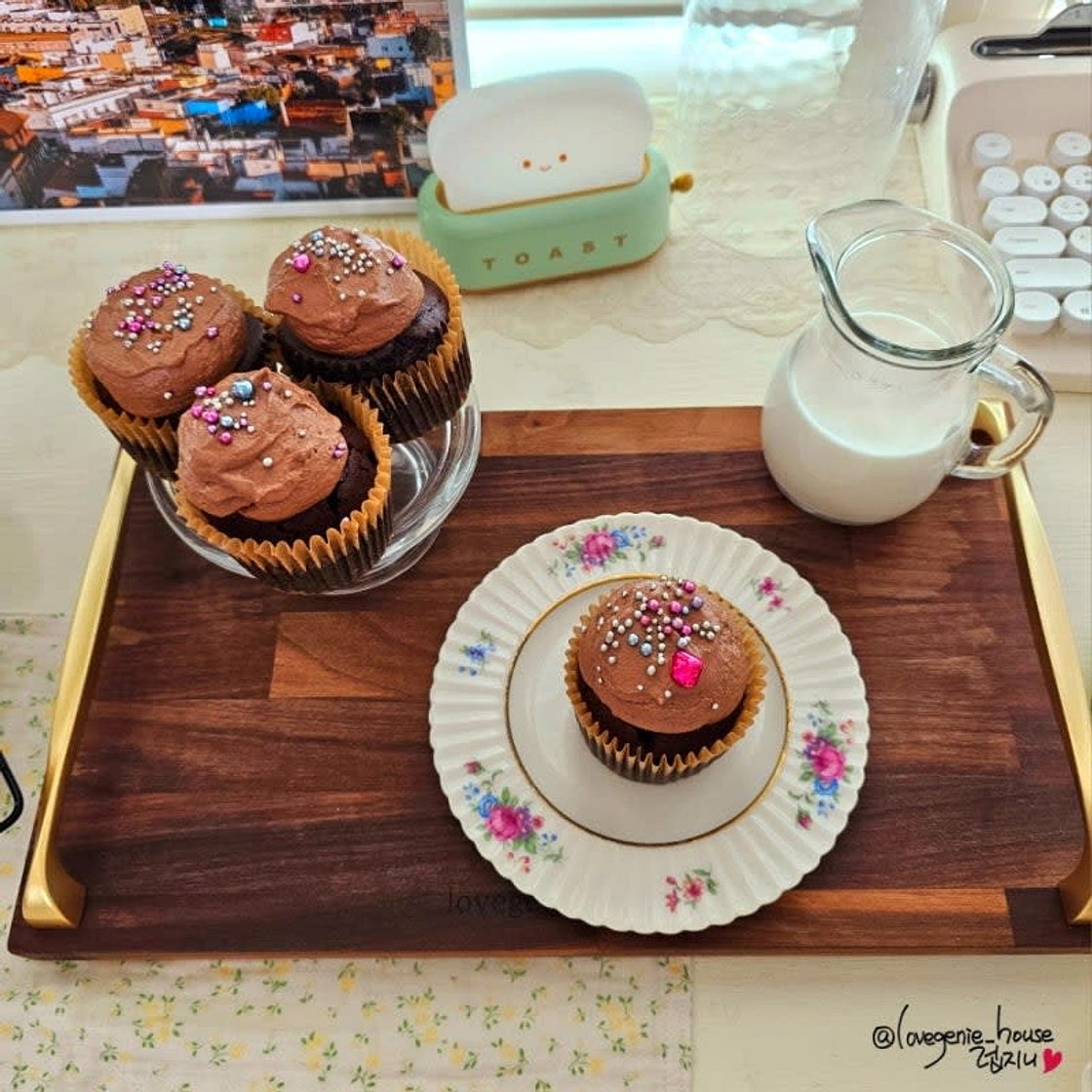 초코머핀 만들기 브라우니믹스로 초코케이크 만들기 노오븐베이킹