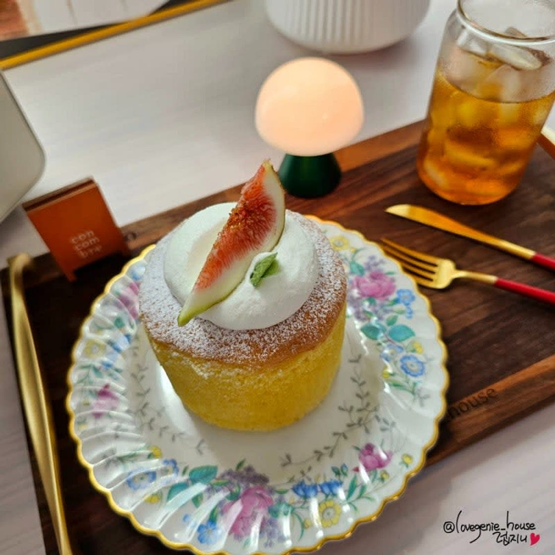 스타벅스 생크림 카스테라 케이크 만들기 에어프라이어 베이킹