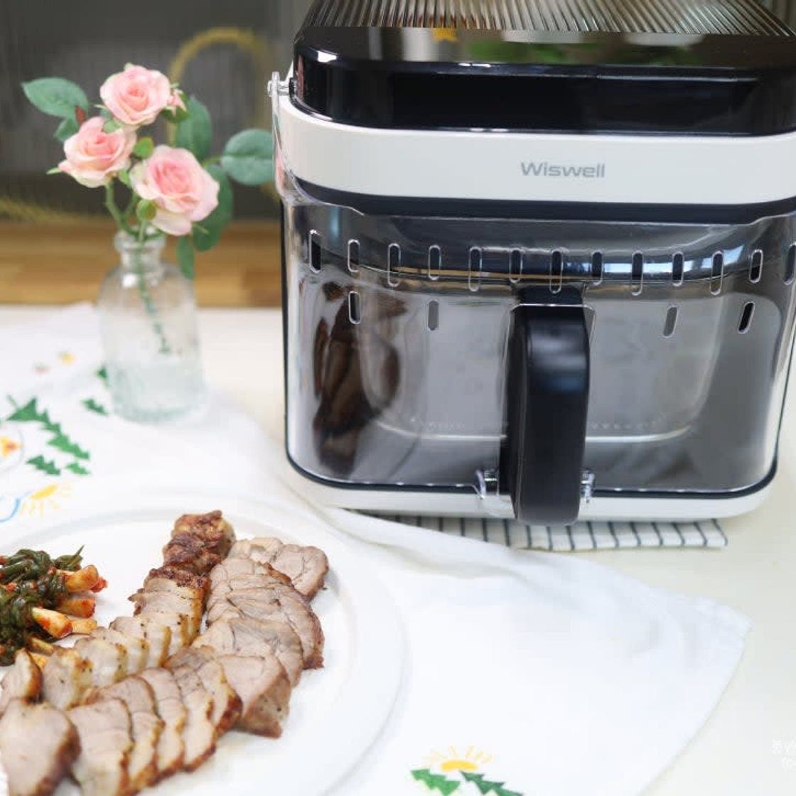 위즈웰 글로시업 에어프라이어 요리 통삼겹살 구이