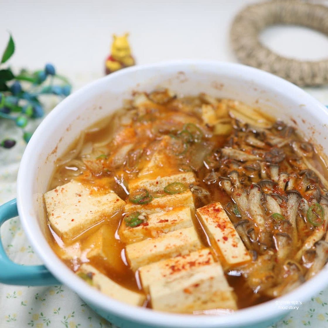 두부버섯전골 레시피 얼큰 두부요리 종류