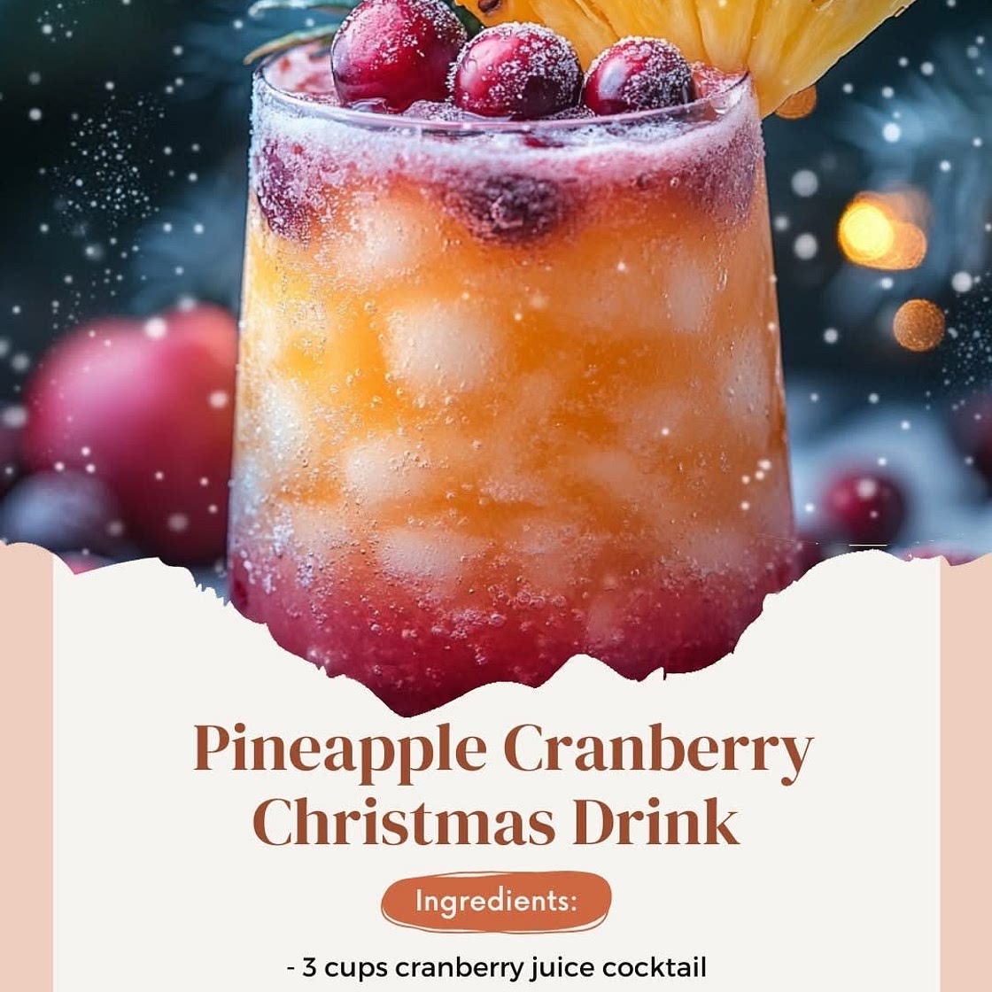 Pineapple Cranberry Christmas Punch