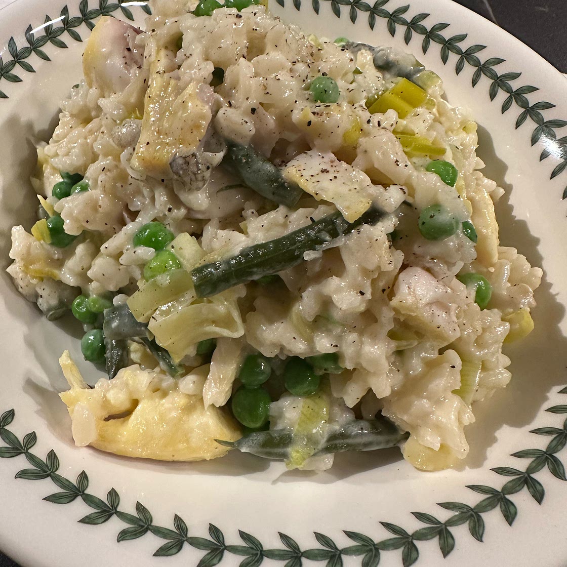 Smoked haddock & leek risotto