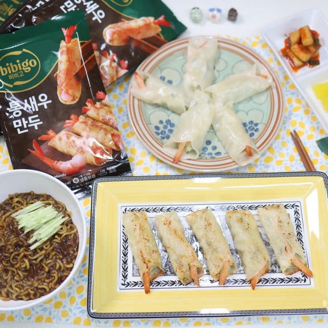 삼시세끼 라이트 비비고 통새우만두 간단한 간식 냉동 군만두 굽기 찌는법