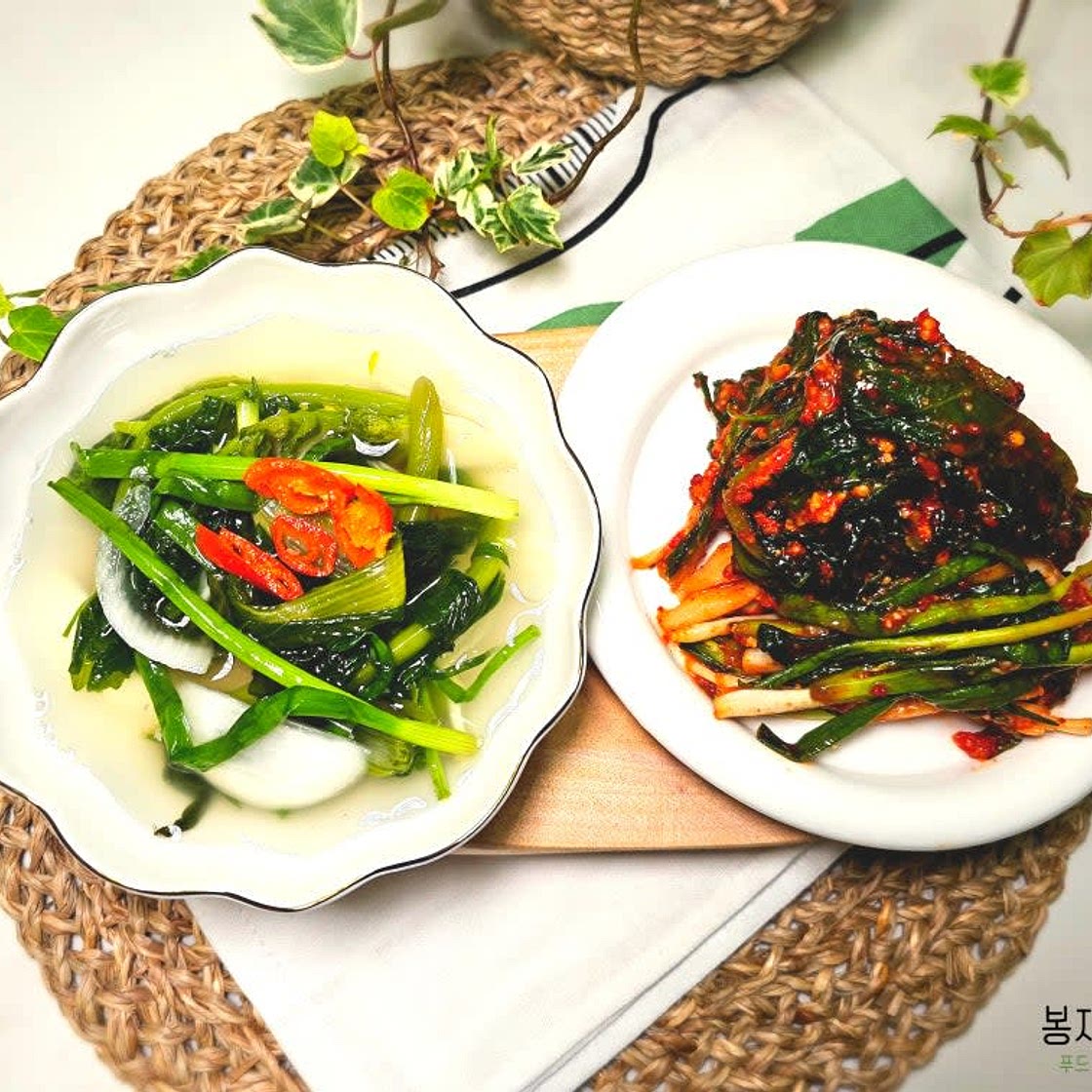 3종 김치 (파김치, 열무김치, 열무얼갈이 물김치)