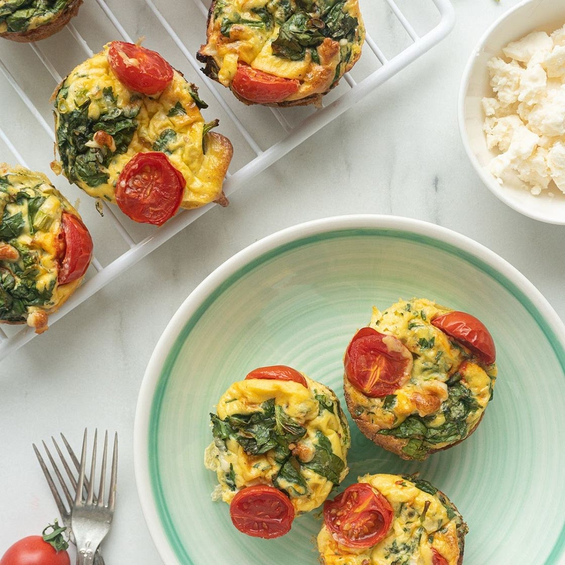 Spinach and Feta Keto Egg Muffin