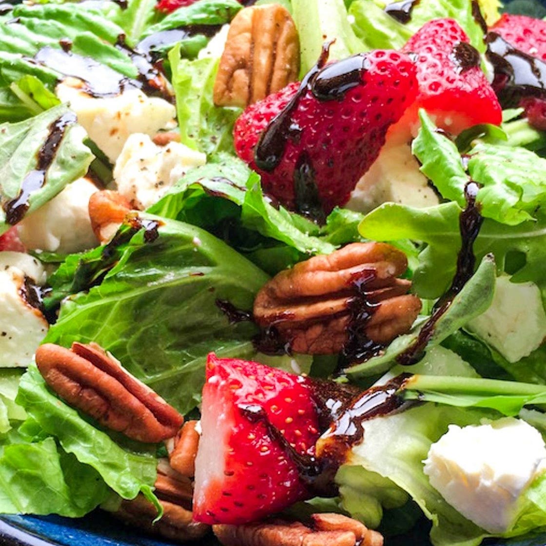 Strawberry and Feta Salad With Balsamic Glaze