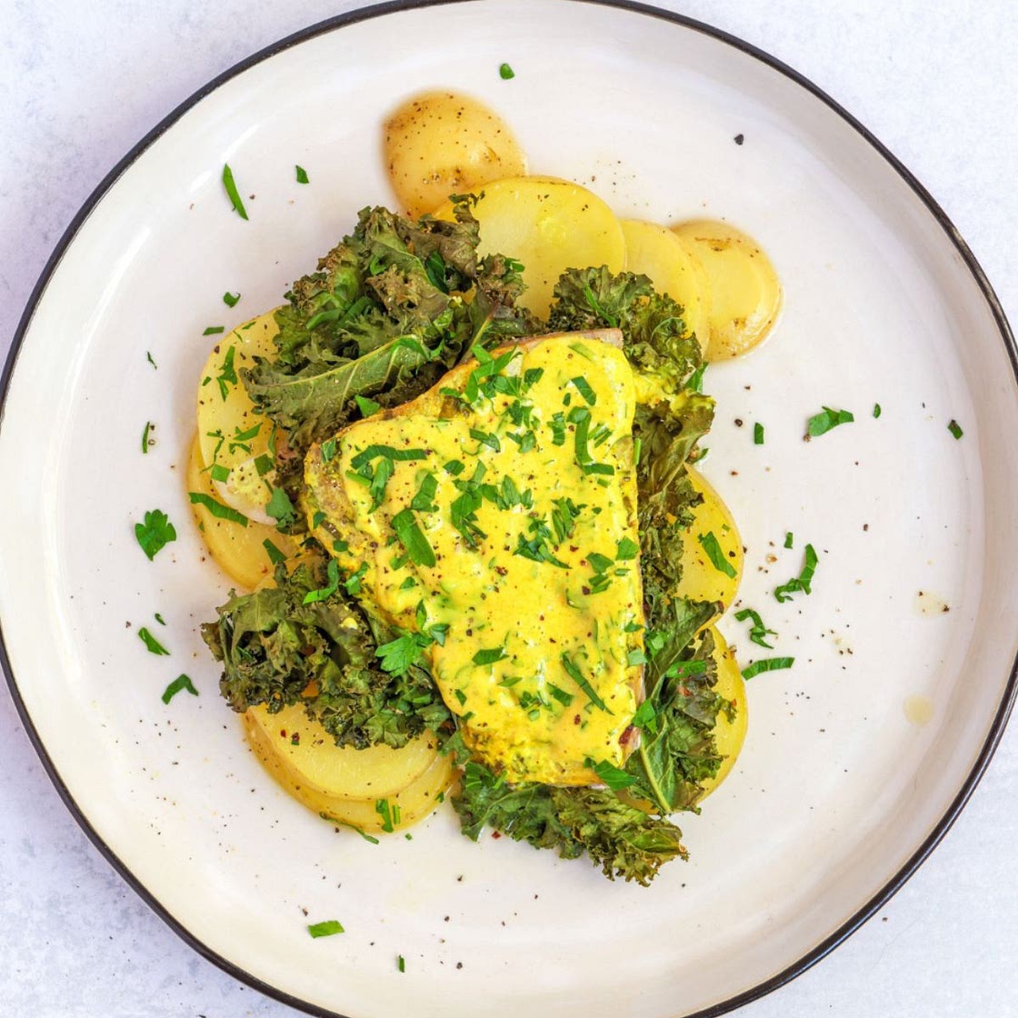 Dijon and Turmeric Tuna Parcels