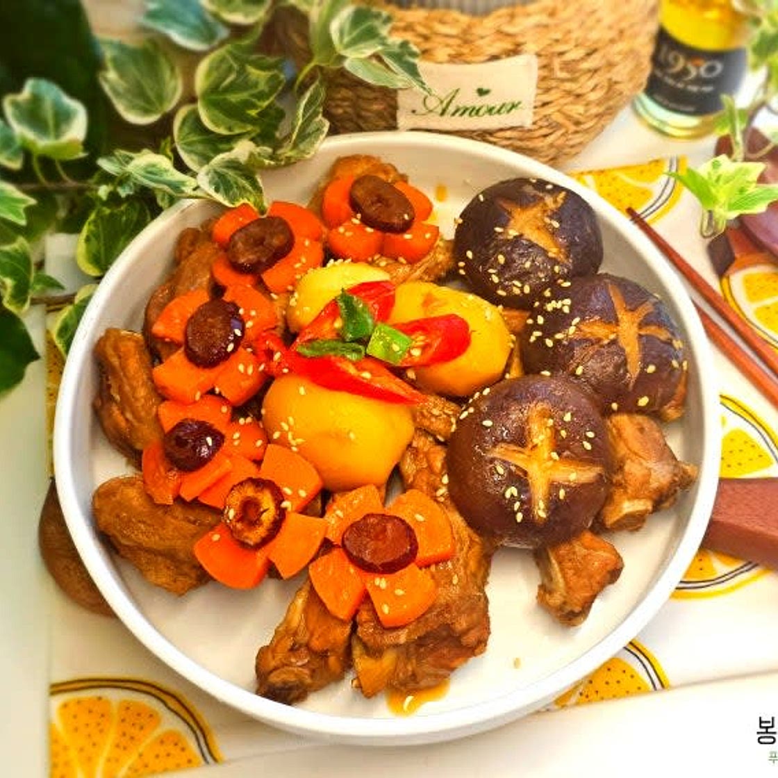 돼지 등갈비 간장조림