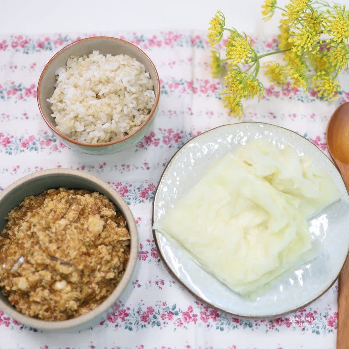 양배추 전자레인지 찌는법 찌는시간 찜 찌기 쌈밥 쌈장