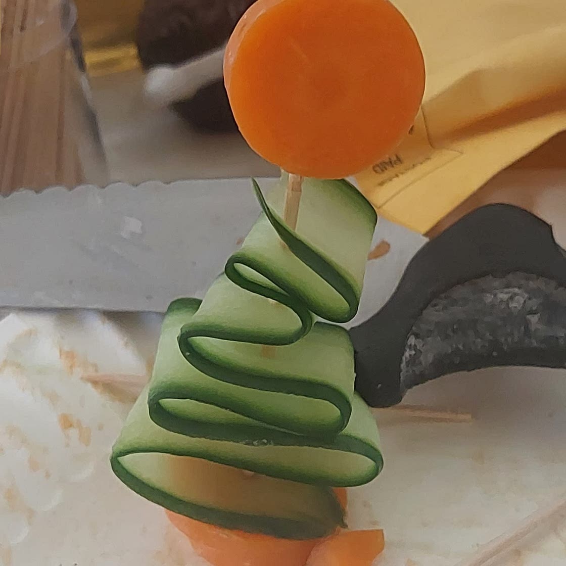 Easy Cucumber Christmas Trees