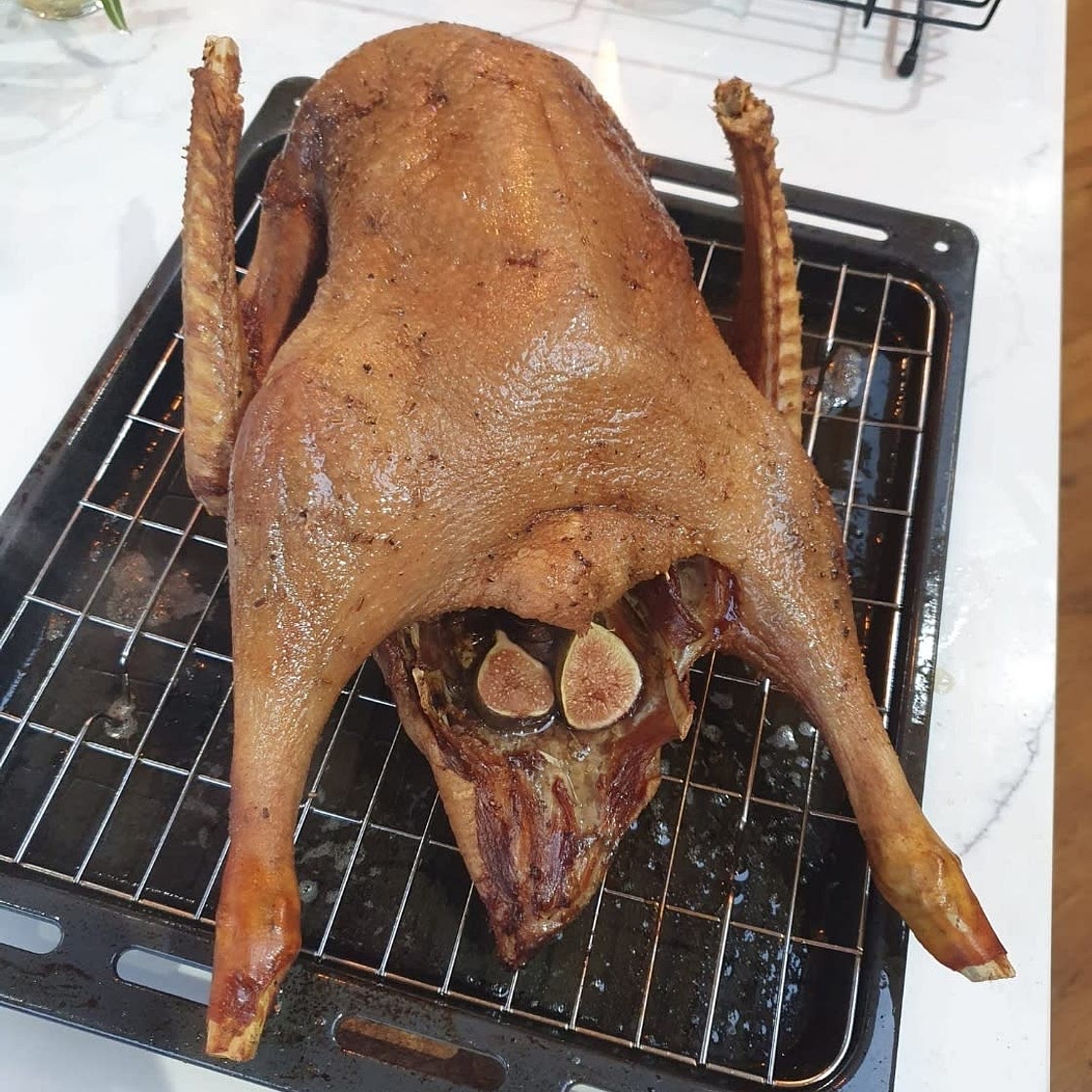 Roasted goose
