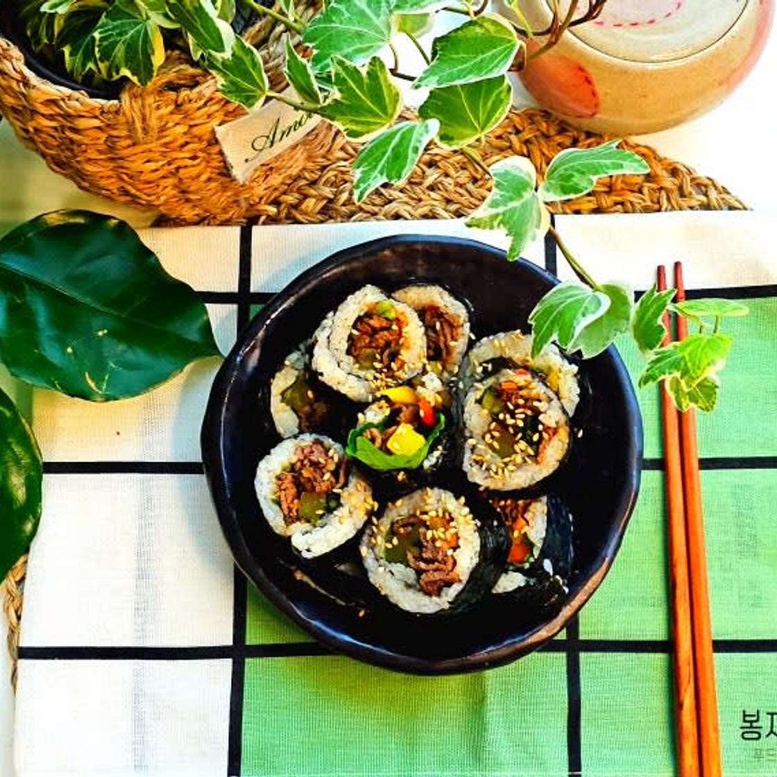 표고버섯 듬뿍 불고기 김밥