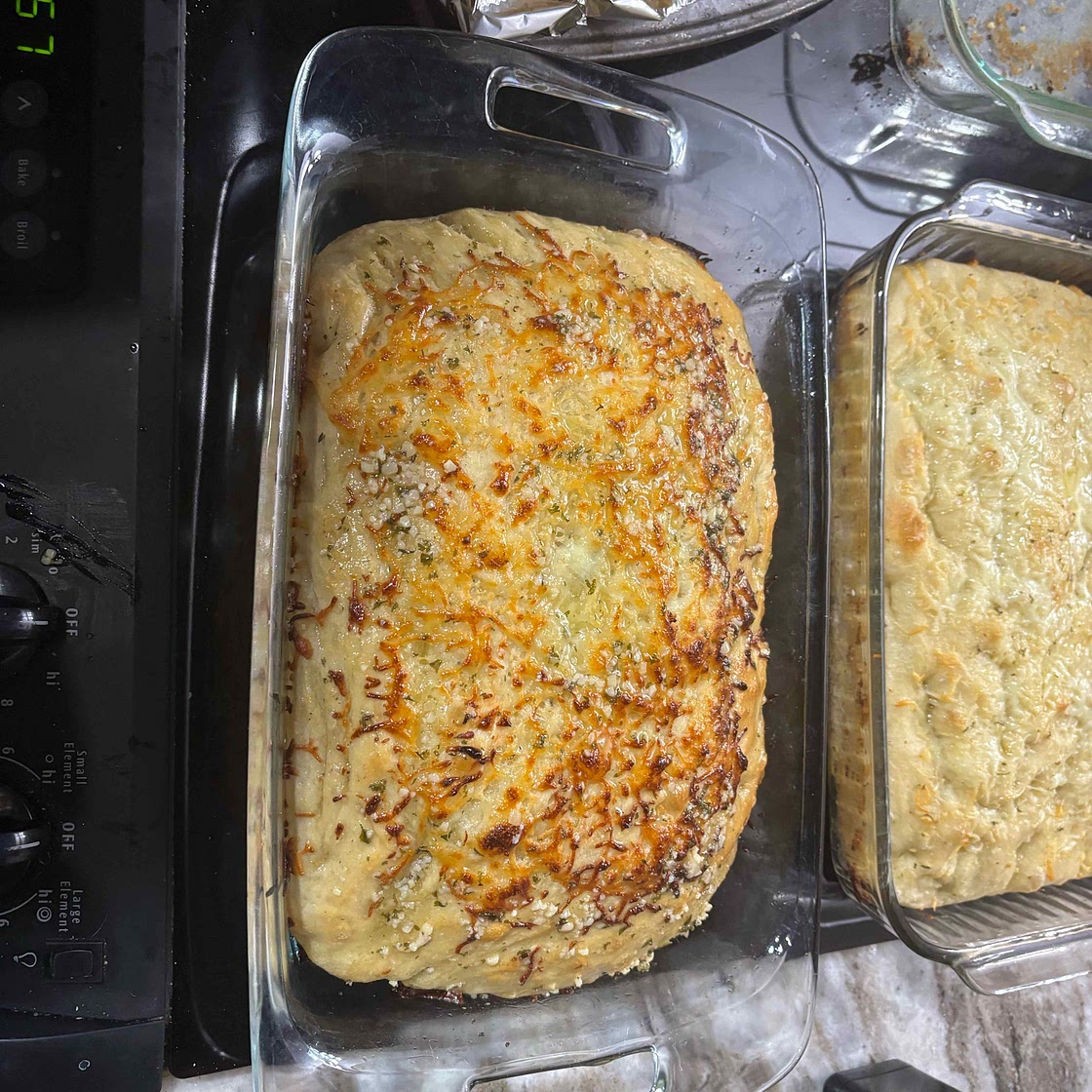 Garlic Butter + Cheese Stuffed Focaccia
