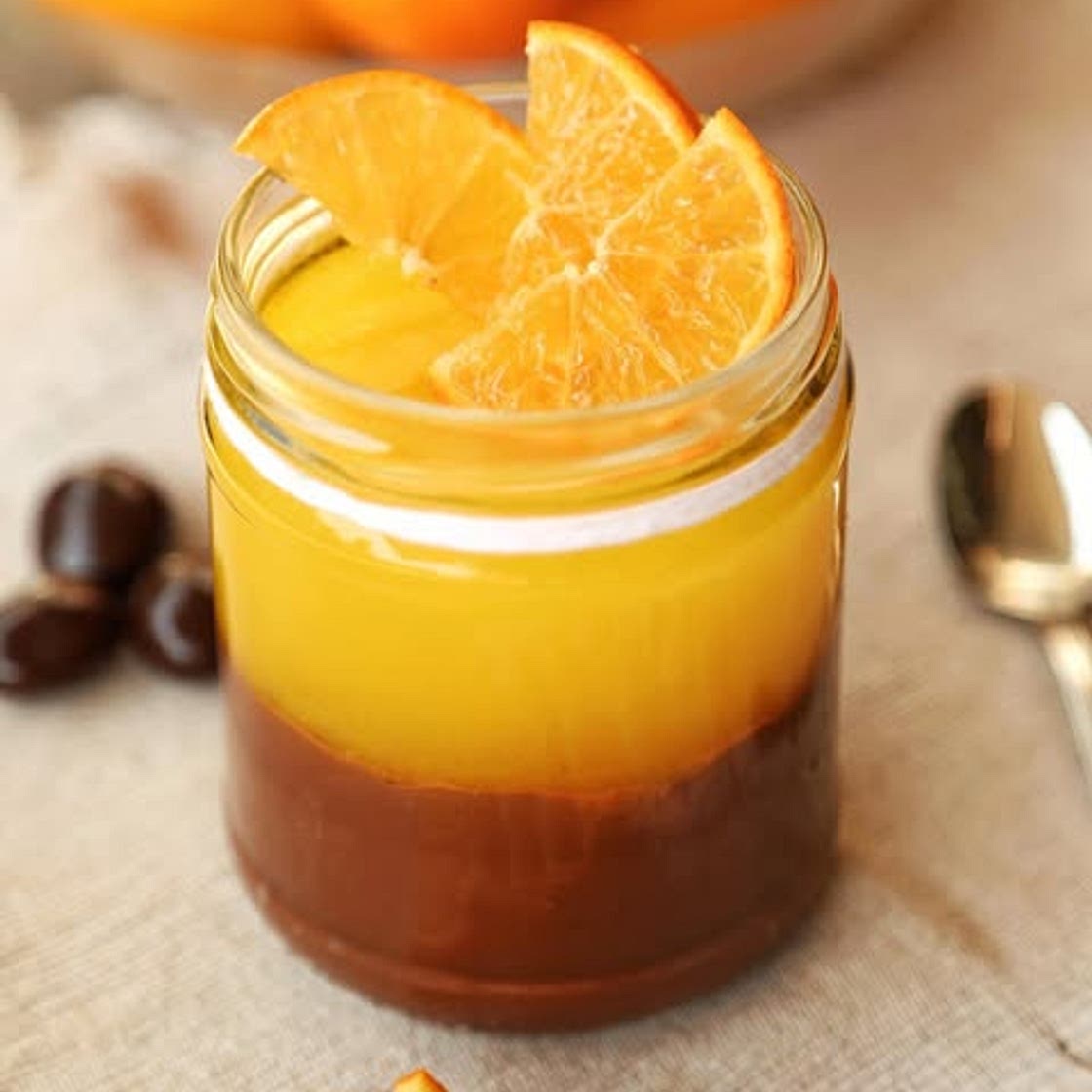 GELATINA DE NARANJA Y CREMOSO DE CHOCOLATE 🍊🍫