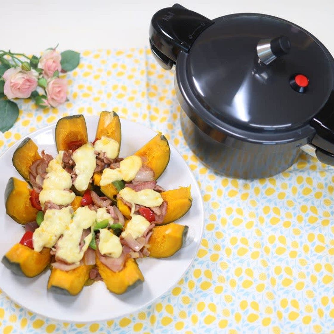 풍년압력밥솥 블랙펄 마니아 IH 단호박훈제오리찜 요리