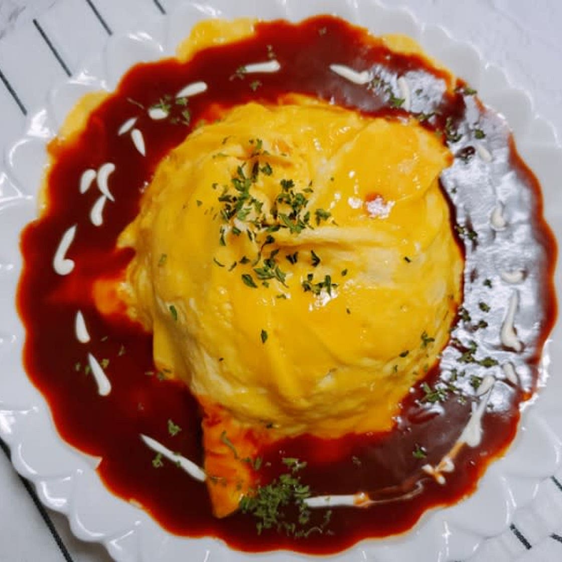 회오리 오므라이스 데미그라스 소스