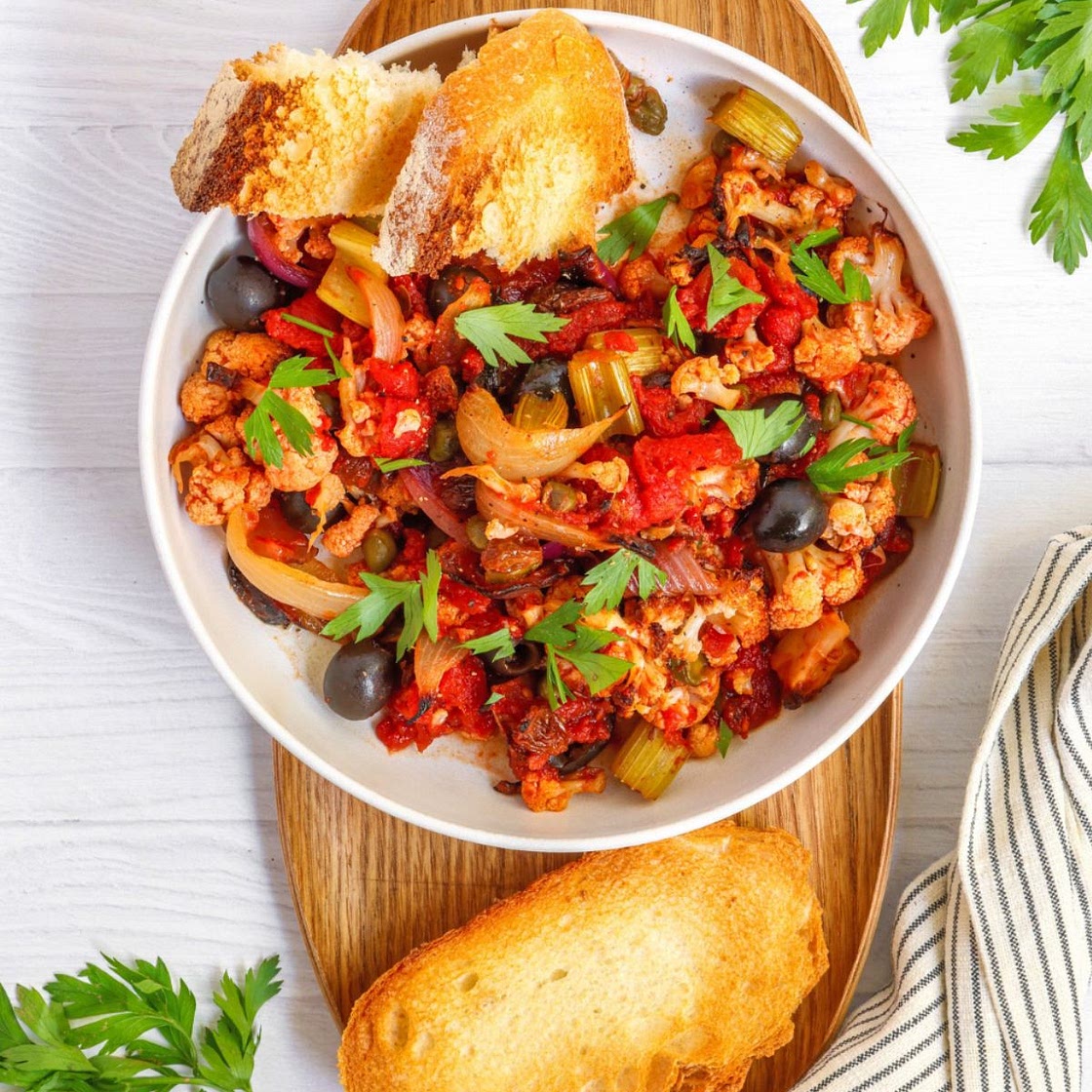Cauliflower Caponata Bake