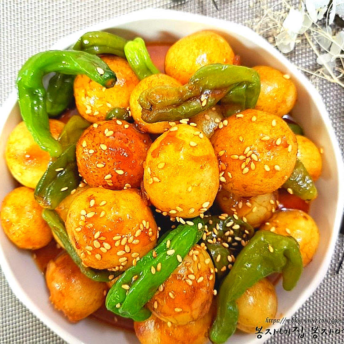 간장 알감자조림