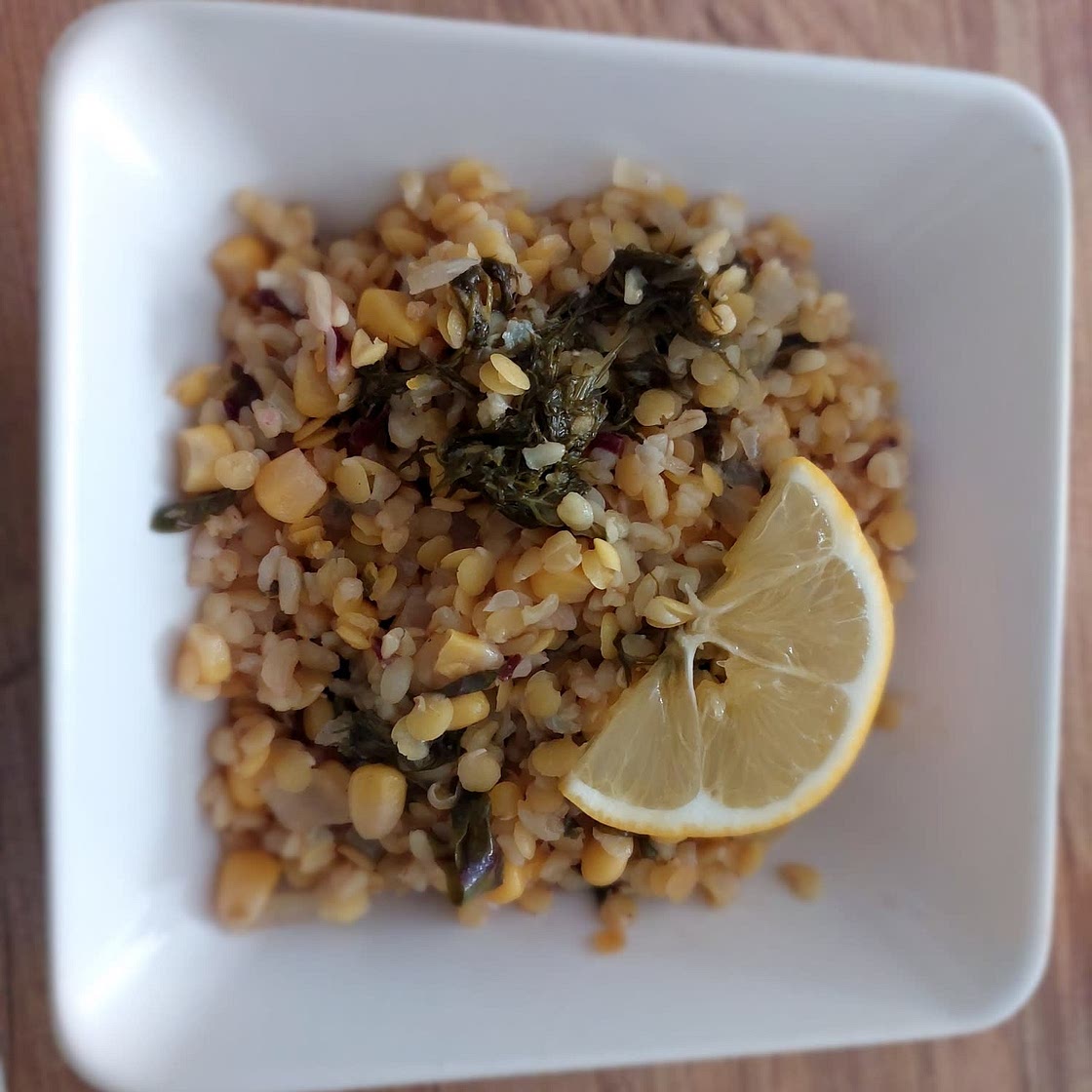 Summer High Protein Lemon Dill Lentil Risotto (vegan)
