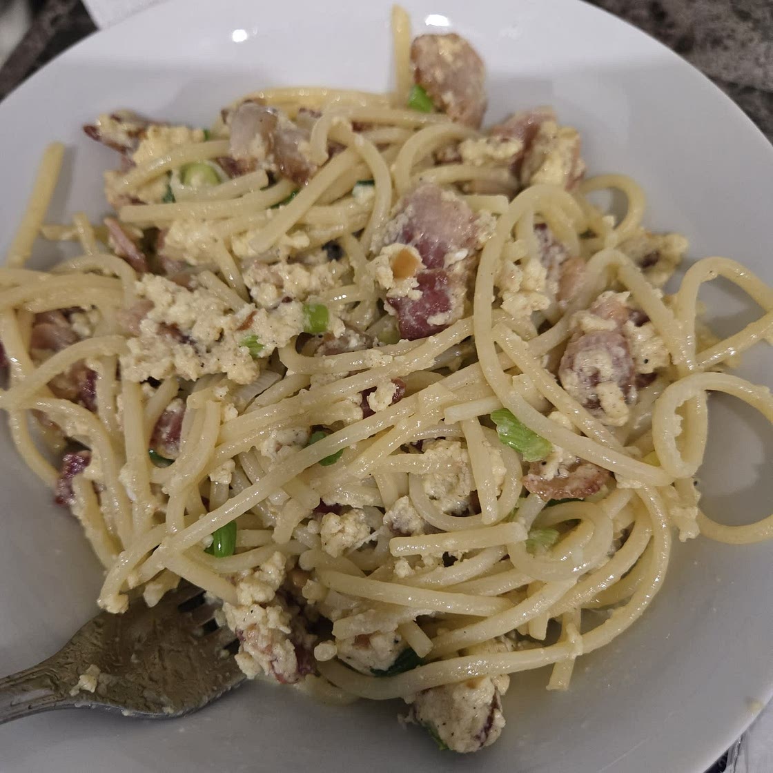 Whole Wheat Spaghetti Carbonara