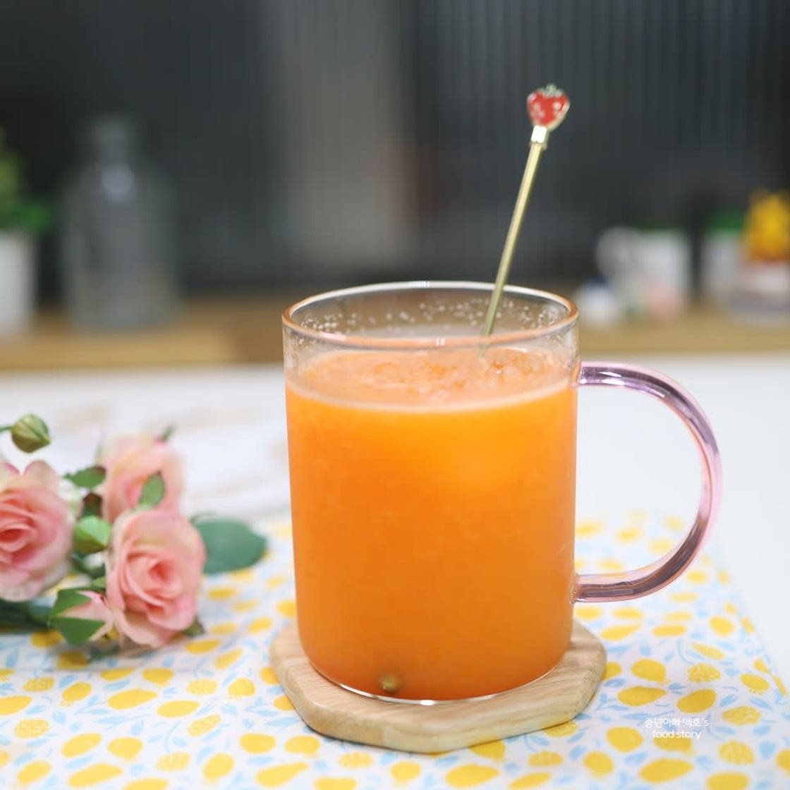 아침주스로 좋은 당근주스 만드는법 야채 건강쥬스 레시피