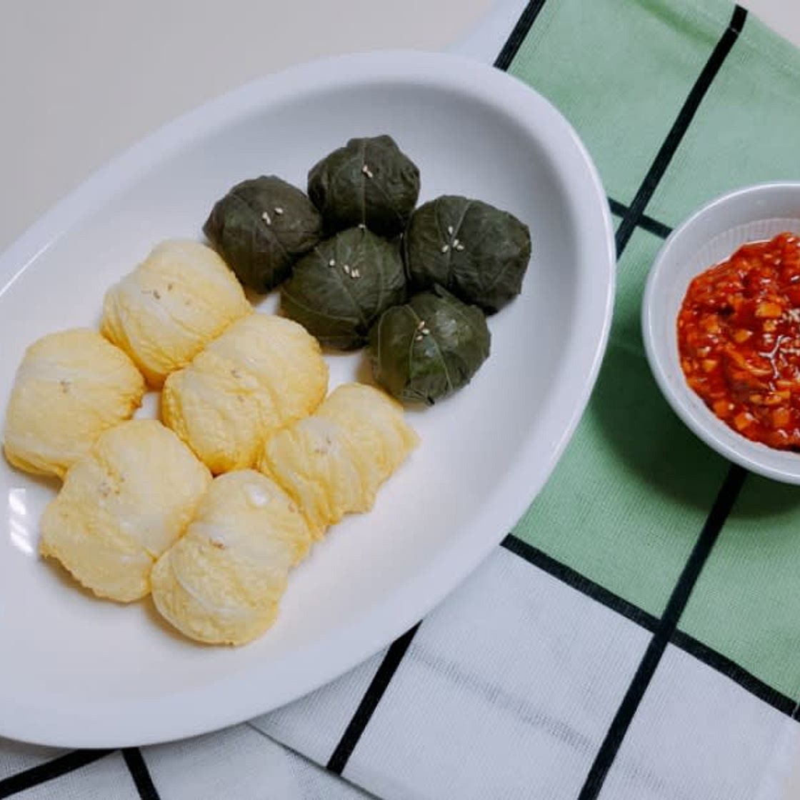 알배추 깻잎 쌈밥