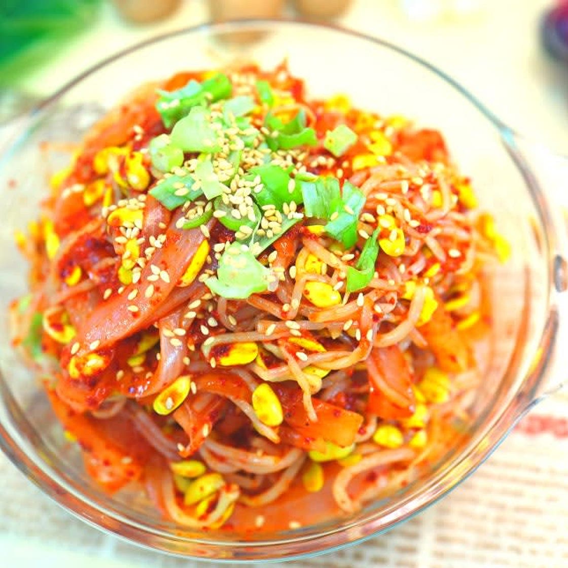 매콤한 무나물 콩나물 무침