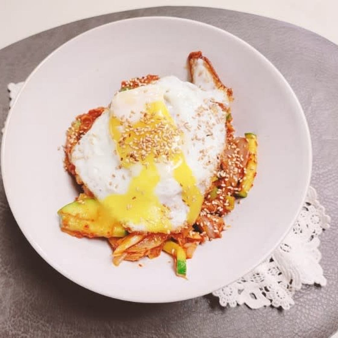 애호박 참치 덮밥